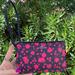 Coach Bags | Coach Leather Navy & Pink Spring Floral Zippered Wristlet | Color: Blue/Pink | Size: Os