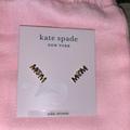 Kate Spade Jewelry | Kate Spade Gold-Tone Crystal Mom Stud Earrings | Color: Gold | Size: Os