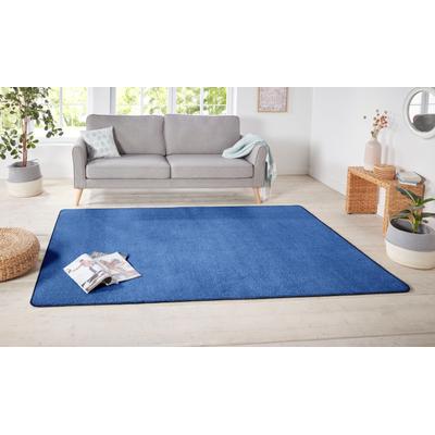 Teppich HANSE HOME "Shashi" Gr. 6, blau, B:200cm H:8,5mm L:300cm, Kunstfaser, Teppiche, Kurzflor, Unifarben, Läufer, weich, Esszimmer, Kinderzimmer, Flur Image
