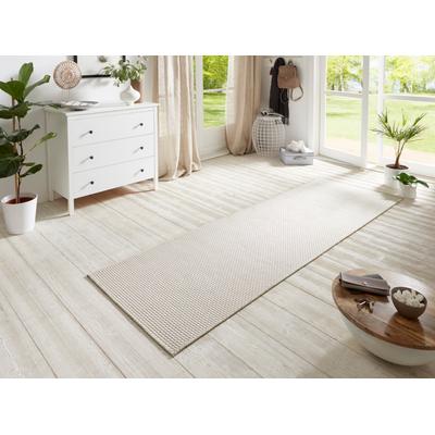 Läufer HANSE HOME "Nature 600" Gr. 51, weiß (ivory), B:80cm H:5mm L:500cm, Polypropylen (PP), Teppiche, Flachgewebe, In- & Outdoor, Rutschfest, Flur, Küche, Garten, Terrasse Image