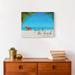 The Holiday Aisle® Santa Has Gone to the Beach - Wrapped Canvas Print Canvas in Blue/Green/Red | 11 H x 14 W x 1.25 D in | Wayfair