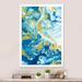 Mercer41 Classic Blue Gold Marble Canvas in Blue/Green/Yellow | 12 H x 8 W x 1 D in | Wayfair F20B50CB785C4E479FB4A64074522551