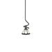 Breakwater Bay Capri 1-Light Mini Pendant w/ Hang Straight Swivel Glass in Black/White | 14.75 H x 7 W x 7 D in | Wayfair