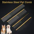 Peigne en métal pour animaux de compagnie peigne pour chiens et chats en acier inoxydable brosse