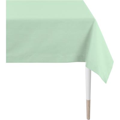 Tischdecke APELT "4362 Rips-Uni" Gr. 2, grün (mint), B:140cm L:250cm, Polyester, Baumwolle, Tischdecken, UNI-BASIC