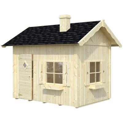 Spielhaus PALMAKO "Grete 3,7 m²", beige (natur), Spielhäuser, KinderB:258cm H:220cm T:223cm, Holzwerkstoff, mit Vorgefertigte Wandelemente, B:258cm H:220cm T:223cm