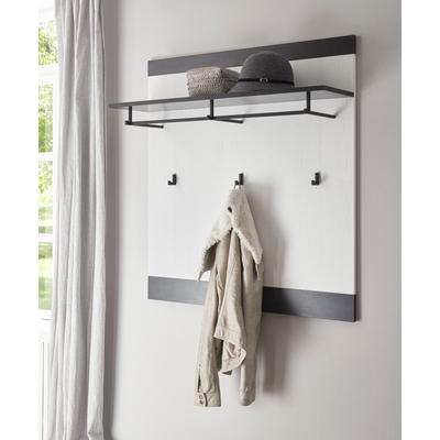 Garderobenpaneel HOME AFFAIRE "SHERWOOD", weiß (pinie weiß dekor), B:92cm H:100cm T:26cm, Garderobenpaneele, in modernem Holz Dekor, mit Beschlag aus Metall, Breite 92 cm Image