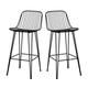 Lot de 2 chaises de bar design en métal 67cm noir