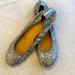 J. Crew Shoes | J Crew Silver Glitter Ballet Flats. Size 9 | Color: Silver | Size: 9
