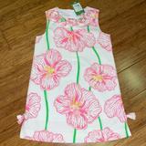 Lilly Pulitzer Dresses | Lilly Pulitzer Little Lilly Classic Shift Resort White Clover Cup Size 7 Nwt | Color: Pink/White | Size: 7g