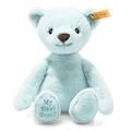Steiff Soft Cuddly Friends My First Teddy Bear 26 cm Cuddly Toy for Babies - Cuddly & Soft Washable Light Blue (242052), Blue
