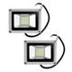 Hondony 2 Pack 50W Flood Lights Outdoor, 4000lm 12V Mains Powered Outdoor Security Lights, IP65 Waterproof 6500K Cold White Outdoor Floodlight Outside Lights for Warehouse Street Factory Parking Lot