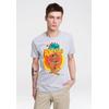 T-Shirt LOGOSHIRT "Scooby Doo - All New Adventures", Herren, Gr. 5XL, grau, 95% Baumwolle, 5% Viskose, bedruckt, meliert, casual, normal, Rundhals, Kurzarm, Shirts, mit lustigem Frontprint