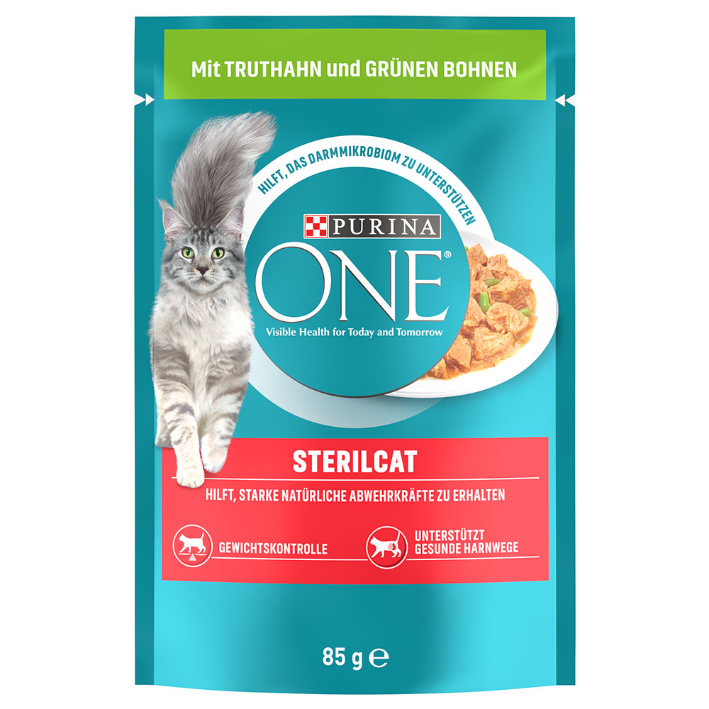 PURINA ONE 52 x 85 g Umido per gatto - Sterilized con Tacchino e Fagiolini