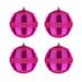The Holiday Aisle® Set of 4 Shatterproof Swirling Ball Ornaments Plastic in Pink | 8.27 H x 4.5 W x 8.27 D in | Wayfair