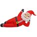 The Holiday Aisle® Relaxing Santa Inflatable Polyester in Brown/Red | 70 H x 35 W x 141 D in | Wayfair 152638A059BA4329A217AFEBA4C4848F