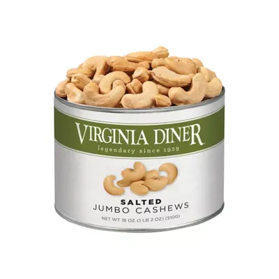 Virginia Diner Jumbo Whole Cashews - 18 Ounces