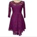 Free People Dresses | Free People Sheer Lace Plum Purple Dress Size 2 | Color: Purple | Size: 2