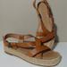 Madewell Shoes | Madewelle Malia Leather Flat Espadrille Sandal 9 | Color: Brown | Size: 9