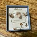 Disney Jewelry | Disney Rose Gold Crystal Minnie Mouse Charm Bolo Bracelet 14k Gold Flash Plated | Color: Gold | Size: Adjustable