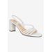 Wide Width Women's Zariah Sandal by Bella Vita in White Leather (Size 9 W)