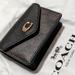 Coach Bags | Coach Pebbled Leather Tammie Signature Card Case Black - Brown - Gold Nwt | Color: Black | Size: 4 1/4" (L) X 2 3/4" (H) X 3/4" (W)