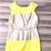Jessica Simpson Dresses | Jessica Simpson Neon Vibrant Yellow And Beige Colour Black Dress Size 2 | Color: Black/Yellow | Size: 2