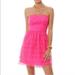 Lilly Pulitzer Dresses | Lilly Pulitzer Payton Strapless Floral Organza Dress Hot Pink 00 | Color: Pink | Size: 00