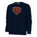 Women's Antigua Navy Chicago Bears Victory Crewneck Chenille Pullover Sweatshirt