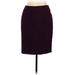 Ann Taylor LOFT Casual Skirt: Purple Solid Bottoms - Women's Size 10 Petite