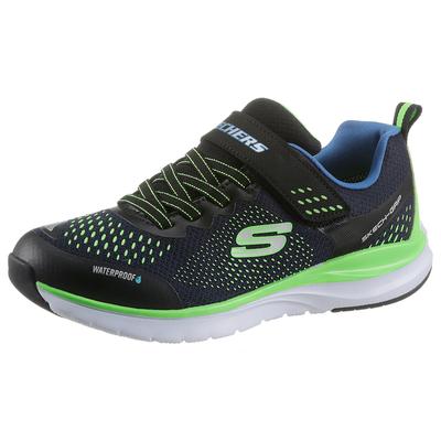 Sneaker SKECHERS "ULTRA GROOVE", Kinder, Gr. 31, blau (navy, schwarz), Textil, Synthetik, sportlich, Schuhe, mit Waterproof-Ausstattung, Freizeitschuh, Halbschuh, Schnürschuh
