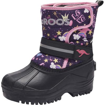Winterstiefel KANGAROOS "K-Shell II", Damen, Gr. 32, blau (navy, schwarz, princes), Synthetik, Textil, sportlich, Schuhe, Snowboots, Winterboots, Winterschuhe, mit Klettverschluss