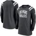 Men's Nike Heathered Charcoal/Black Las Vegas Raiders Tri-Blend Raglan Athletic Long Sleeve Fashion T-Shirt