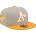 Men's New Era Gray/Orange Oakland Athletics 1989 World Series Cooperstown Collection Undervisor 59FIFTY Fitted Hat