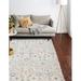 Brown 114 x 90 x 0.2 in Area Rug - Darya Home Fern Collection Bohemian Floral Area Rug Lt.Blue Polyester | 114 H x 90 W x 0.2 D in | Wayfair