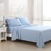 Laura Ashley Cotton Sateen Blend Solid Sheet Set Cotton in Blue | Queen | Wayfair USHSA01235408