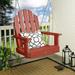 Dovecove Bulloch Porch Swing Plastic in Red | 31 H x 26 W x 27.25 D in | Wayfair F5E46911726242D4B5BA875D014B5656