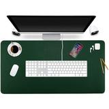 Inbox Zero Kashyia Desk Pad Faux Leather in Green | 0.08 H x 35.4 W x 17 D in | Wayfair 4DB4842D61E9431BB1962ED8F17ED7D6