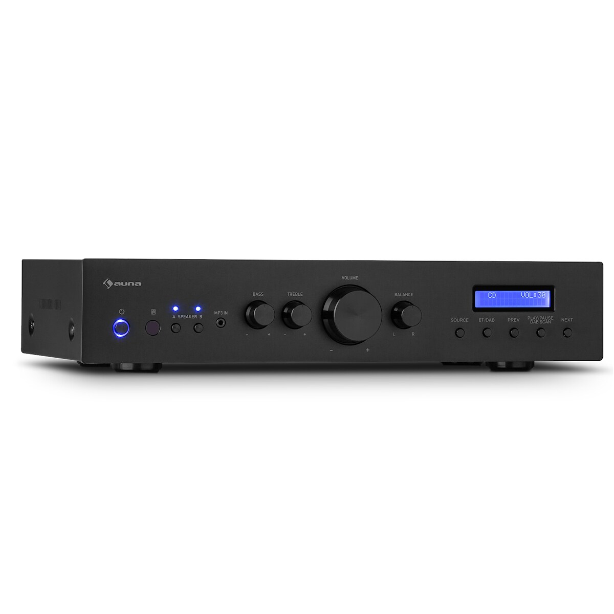 auna AMP-CD608 DAB HiFi-Stereo-Verstärker 4x100W RMS DAB+ BT Opt.-In Schwarz Image