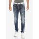 Bequeme Jeans CIPO & BAXX Gr. 30, Länge 34, blau Herren Jeans