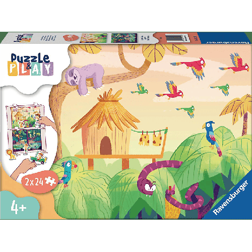 RAVENSBURGER Puzzle&Play Tiere 1 Puzzle Mehrfarbig