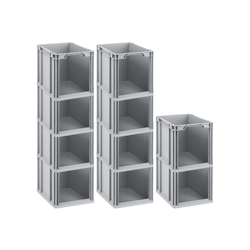 PROREGAL 10x Eurobox NextGen Store | HxBxT 32x30x40cm | 30 Liter | Front offen | Eurobehälter, Transportbox, Transportbehälter Image