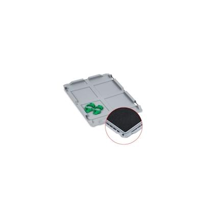 PROREGAL 10x Auflagedeckel Set Eurobox NextGen mit Schaumstoff und 4 grüne Schiebeschnappverschlüsse | BxT 40x60cm | Eurobehälter Image