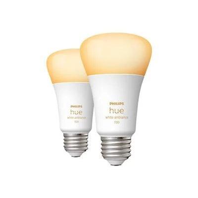 Philips Hue White Ambiance LED Light Bulb 10W A19 E26 2 Pack