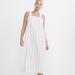 Madewell Dresses | Madewell Linen-Cotton Princess-Seamed Midi Dress In Stripe Size M | Color: Blue/White | Size: M