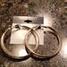 Nine West Jewelry | Gold Textured Hoops Nwt | Color: Gold | Size: 2-1/2”