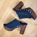 Michael Kors Shoes | Michael Kors Blue Suede Platforms With Stud Detailing | Color: Blue | Size: 9