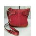 Coach Bags | Coach Signature C Red Canvas Suede Leather Trim Buckle Crossbody Shoulder Bag | Color: Red | Size: Os