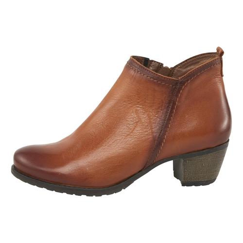 Stiefelette HEINE Gr. 36, braun (cognac) Damen Schuhe Ankleboots Cowboy-Stiefelette Stiefelette Reißverschlussstiefeletten