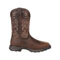 Durango Boot Maverick XP Steel Toe Western Waterproof 11 inch Work Boot - Men's Burly Brown 9 Wide DDB0206-9-W